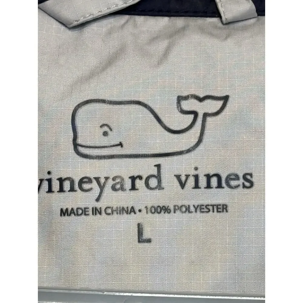 Vineyard Vines Performance Mens Large Nor’easter Vest Vented Reflective Gray